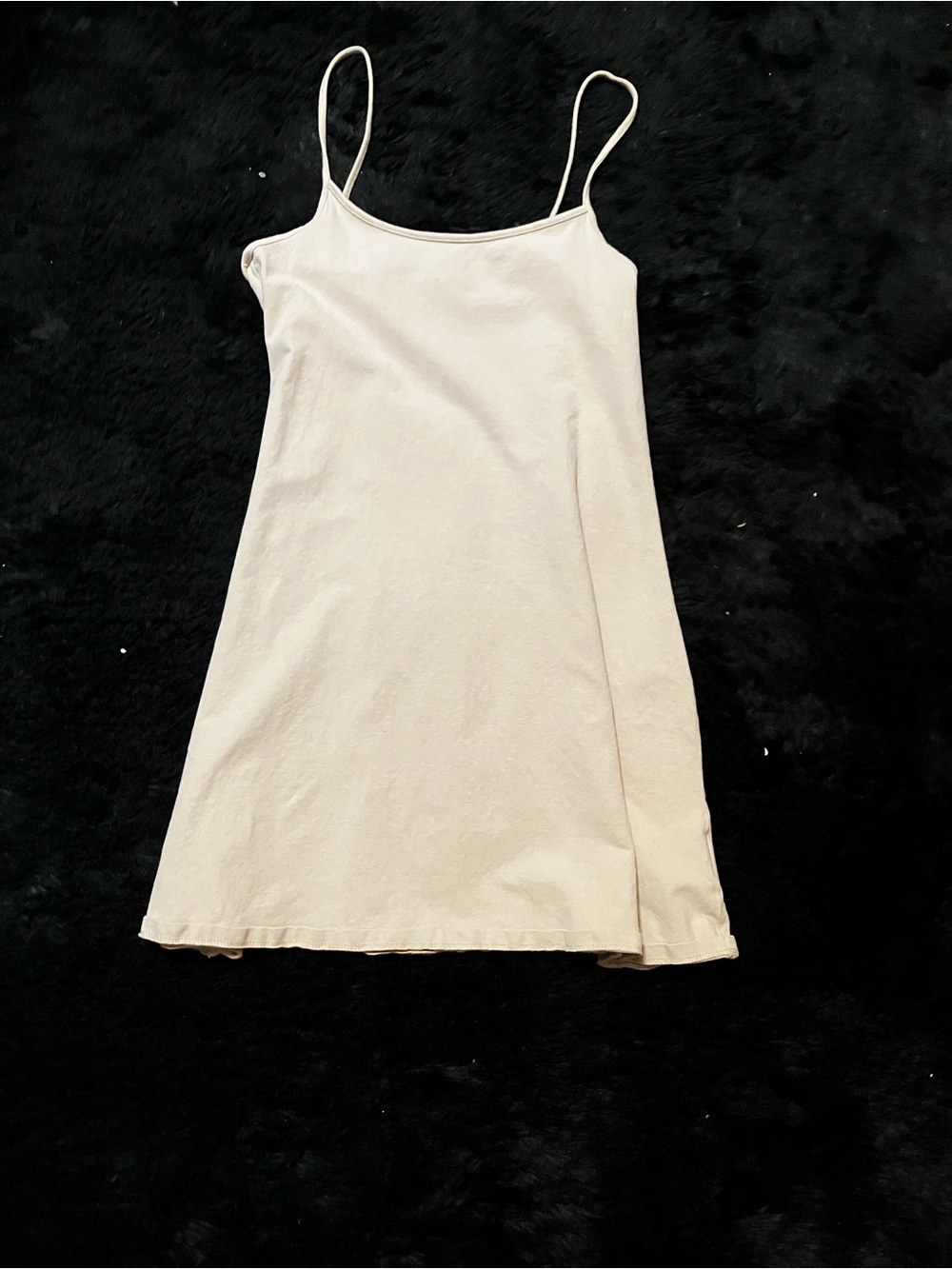 H&M Cream Spaghetti-Strap Mini Dress